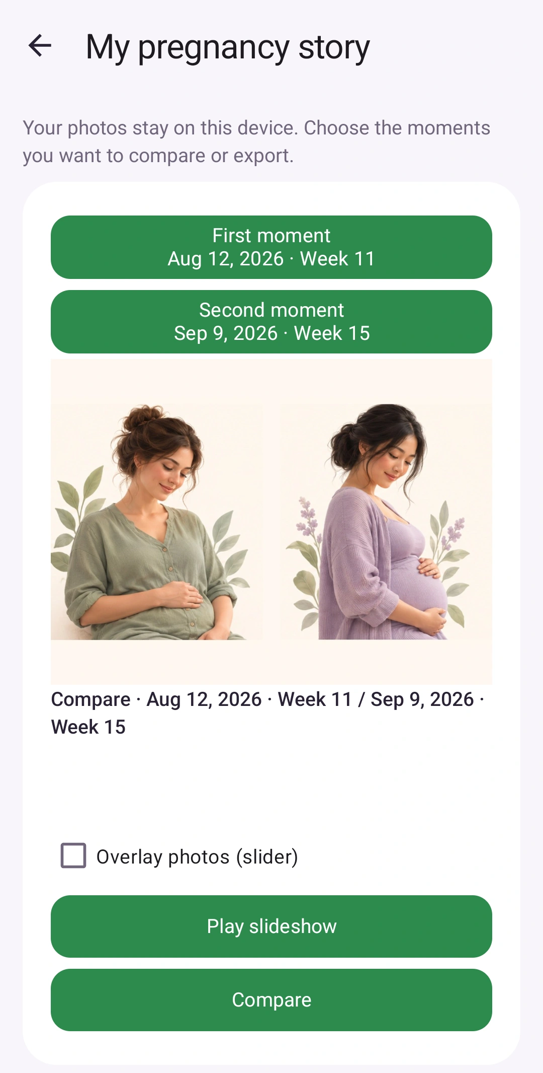 Keep the little moments — Compare photos and revisit your memories