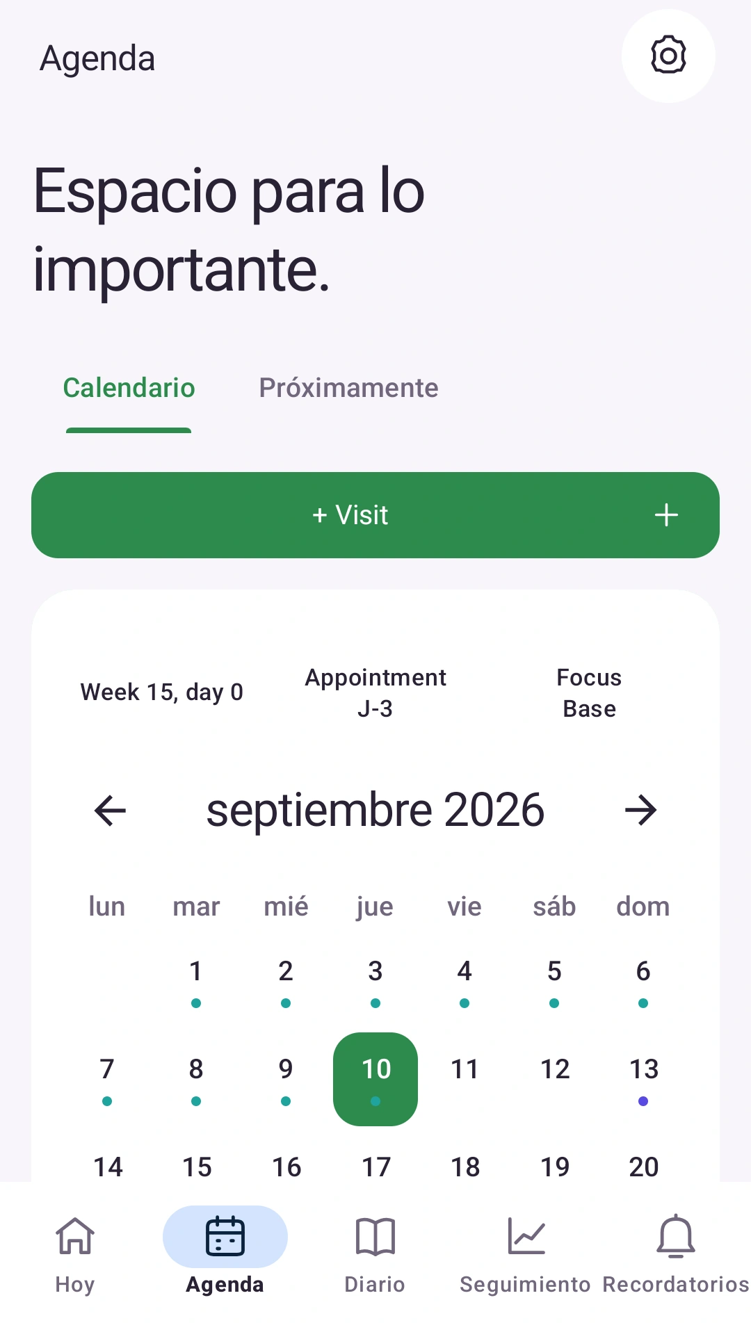Planea lo que viene — Citas y fechas en un mismo calendario