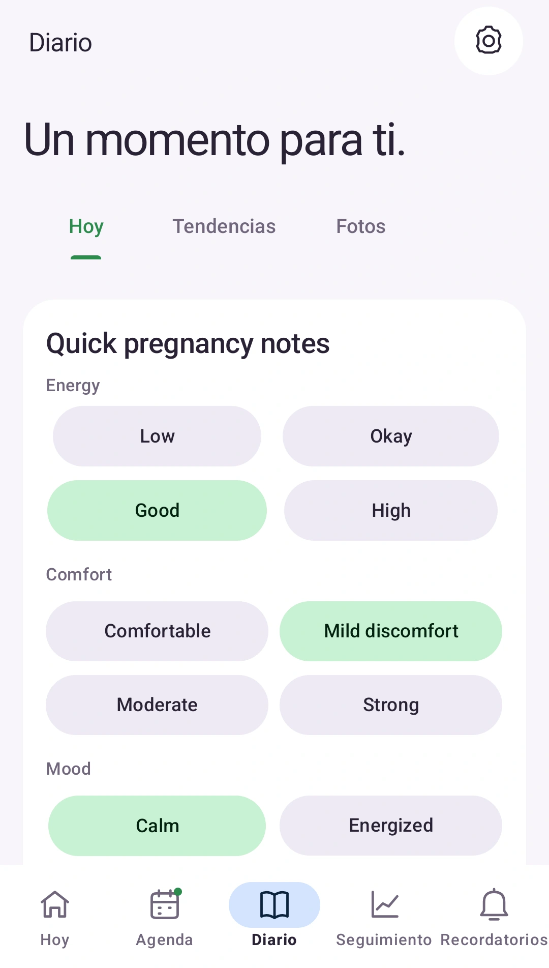 Un momento para ti — Un diario para lo que importa cada día