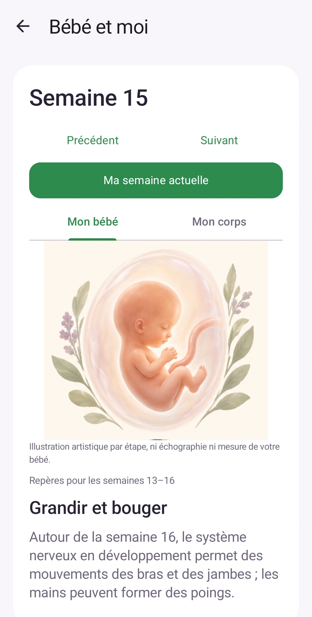 Un peu plus près de bébé