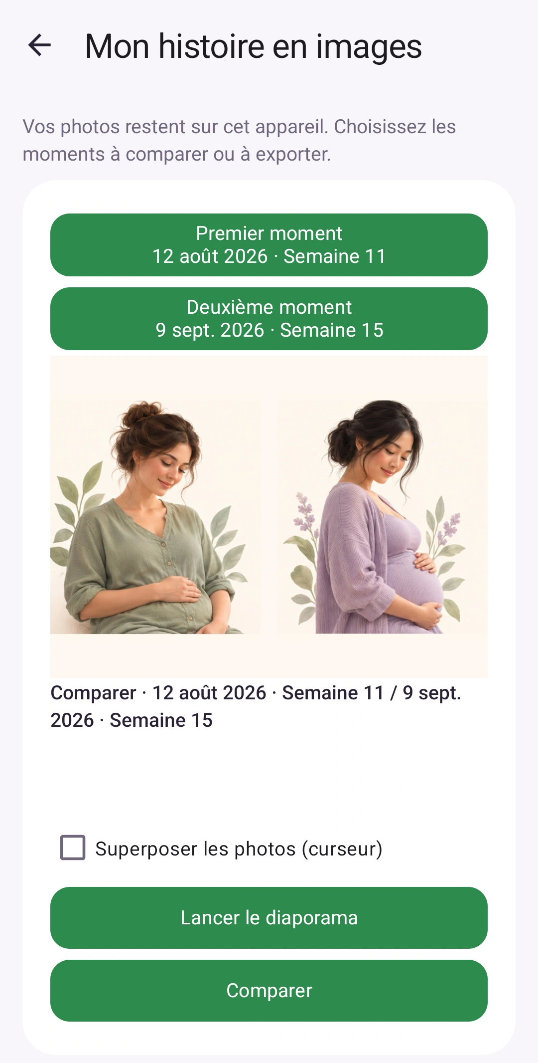 Gardez les petits moments — Comparez vos photos et revivez vos souvenirs