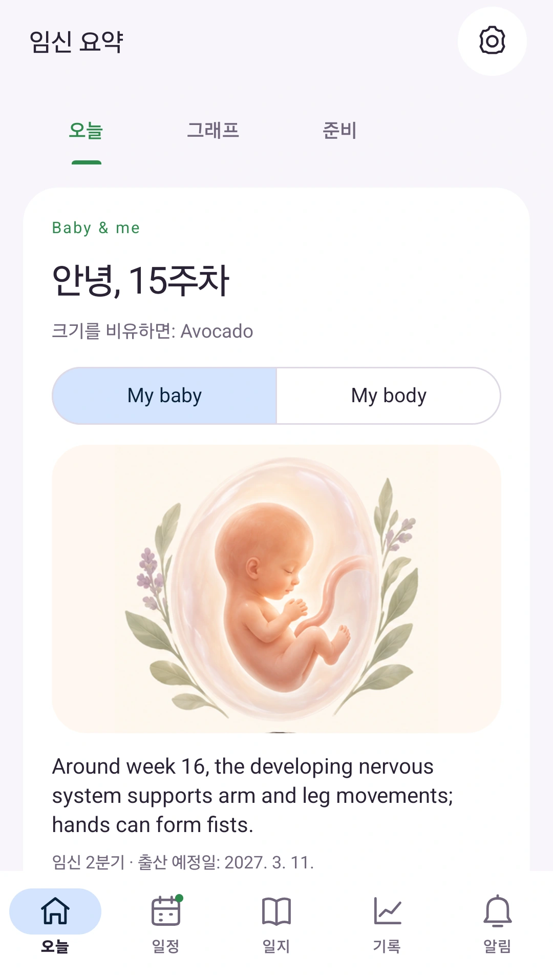 한눈에 보는 나의 임신
