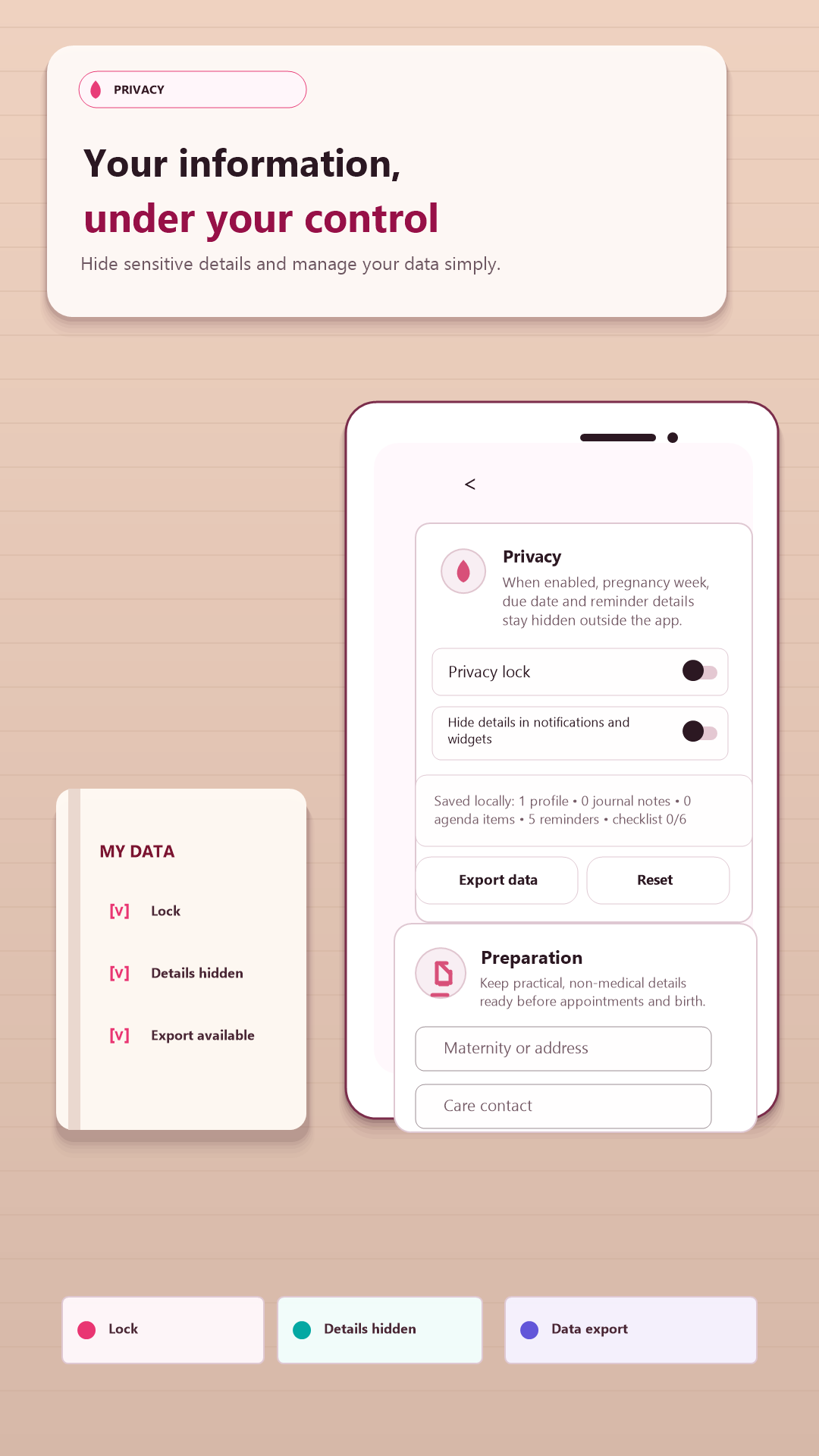 Privacy controls screen